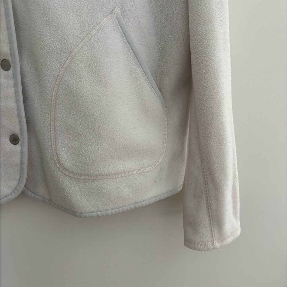 Kit and Ace White Snap-Front Fleece Cardigan - Picture 4 of 5